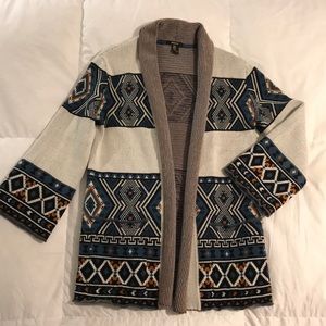 Native print cardigan sweater Forever 21 near new